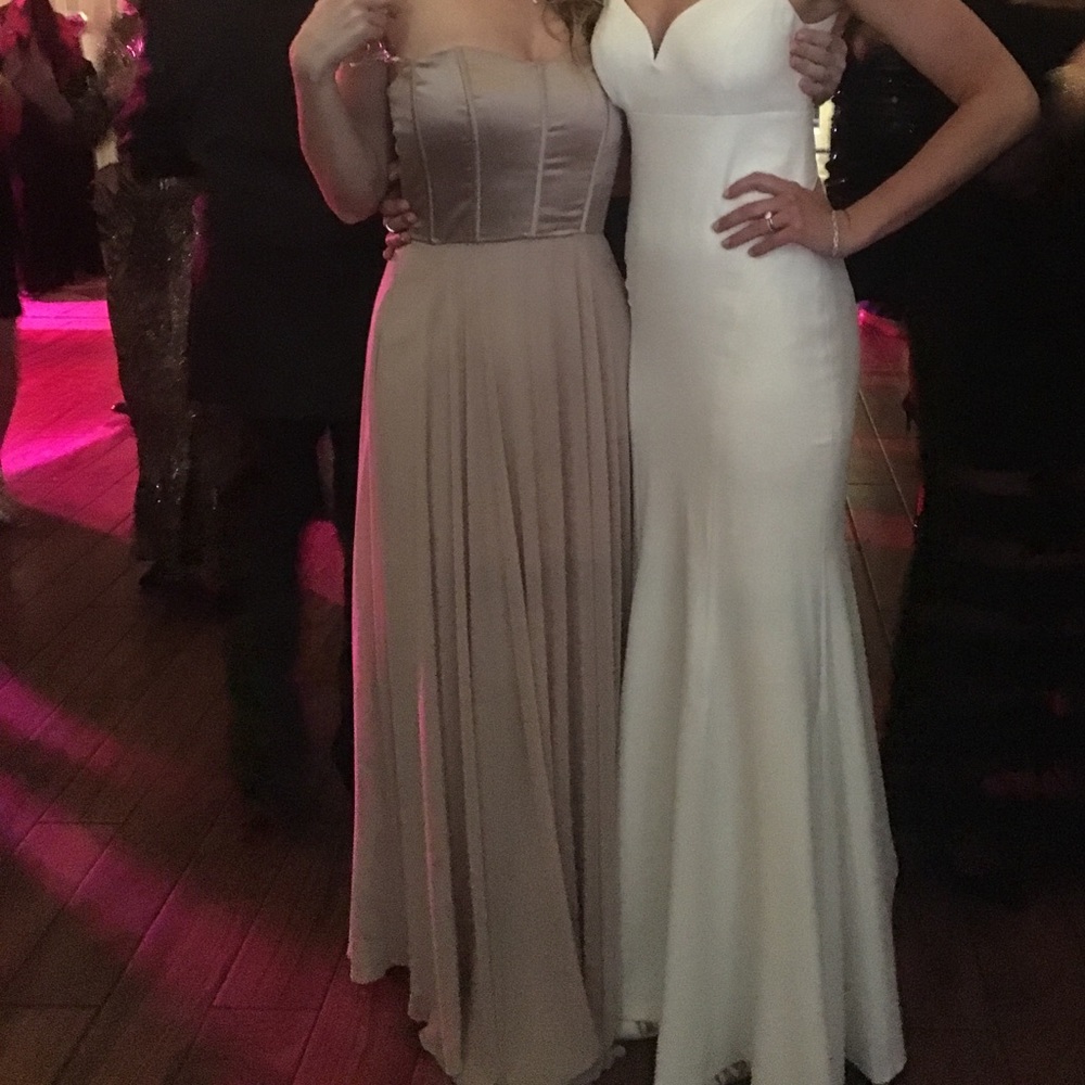 Gorgeous champagne colored evening dress